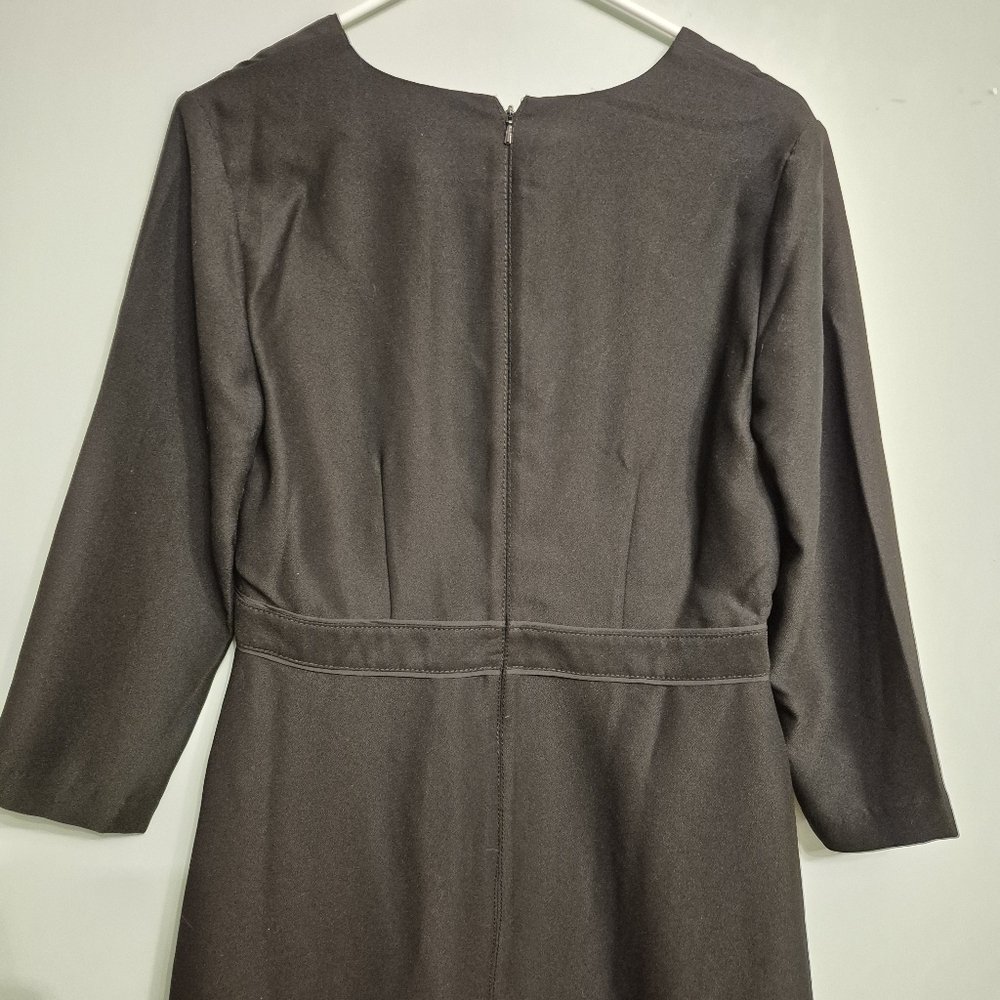NWT Banana Republic Women's Preppy Black A-Line Midi Dress Size 4/S - Picture 7 of 7